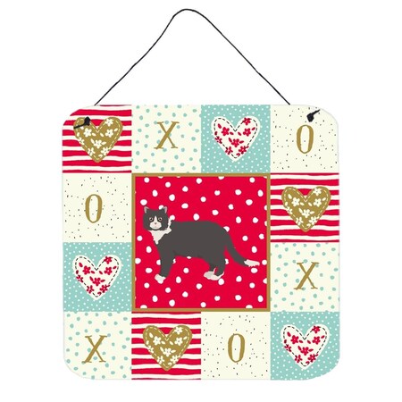 Carolines Treasures 6 x 6 in. Poodle Cat No.1 Cat Love Wall or Door Hanging Prints CK5681DS66